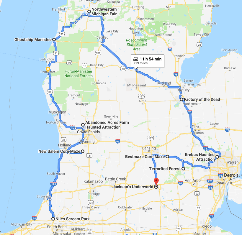 haunted houses near me in michigan